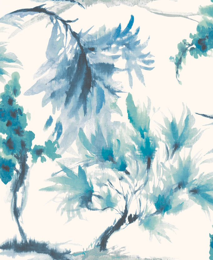 Обои 1838 Wallcoverings Capri Mimosa Aquamarine 1905-124-01